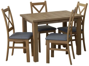 Komplet stół 100x70 z 4 krzesłami M007-4 Dąb Artisan