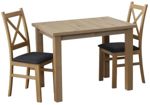 Komplet stół 100x70 z 2 krzesłami M010-2 Dąb Artisan