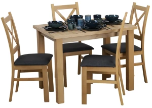 Komplet stół 100x70 z 4 krzesłami M010-4 Dąb Artisan
