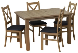 Komplet stół 120x80 z 4 krzesłami M011-4 Dąb Artisan