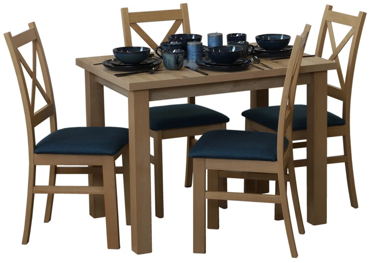 Stół 100x70 z 4 krzesłami M013-4 Dąb Artisan