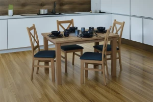 Stół 120x80 z 4 krzesłami M014-4 Dąb Artisan