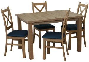 Stół 120x80 z 4 krzesłami M014-4 Dąb Artisan