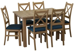 Stół 120x80 z 6 krzesłami M014-6 Dąb Artisan