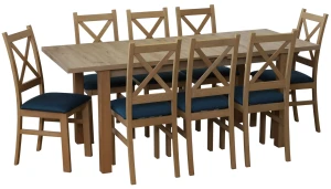 Zestaw stół rozkładany 150/190x80 z 4 krzesłami M015-4 Dąb Artisan