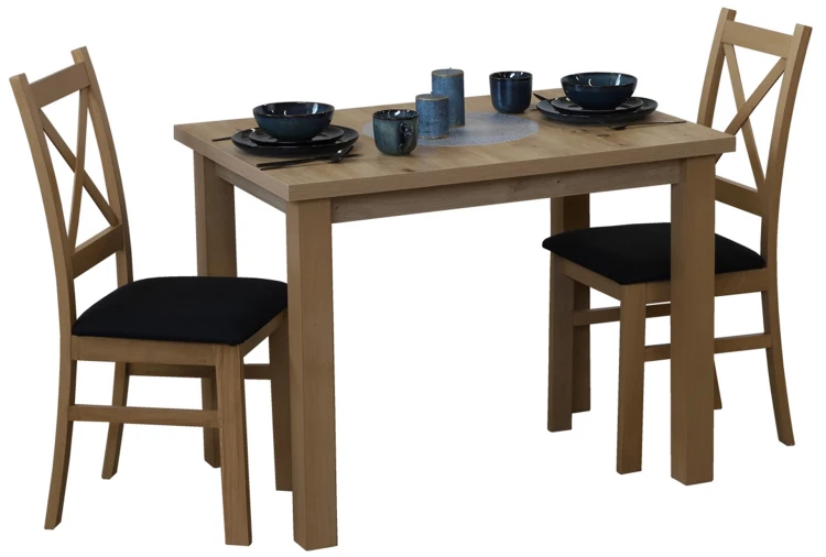 Stół 100x70 z 2 krzesłami M016-2 Dąb Artisan