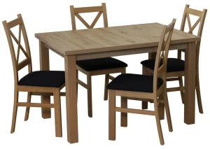 Komplet 120x80 z 4 krzesłami M017-4 Dąb Artisan