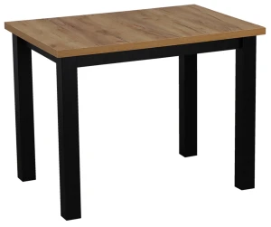 Zestaw stół 100x70 z 4 krzesłami M019-4 Czarny/Dąb Craft