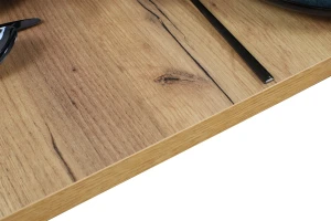 Zestaw stół 120x80 z 4 krzesłami M020-4 Czarny/Dąb Craft