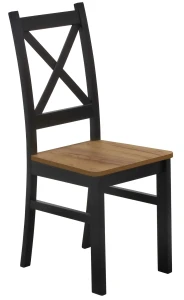 Zestaw stół 120x80 z 4 krzesłami M020-4 Czarny/Dąb Craft