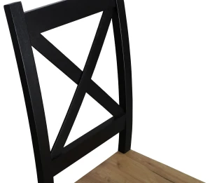 Zestaw stół 120x80 z 4 krzesłami M020-4 Czarny/Dąb Craft