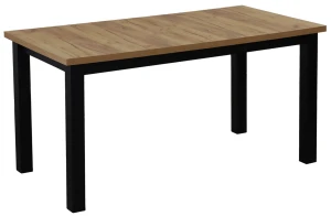 Zestaw stół rozkładany 150/190x80 z 4 krzesłami M021-4 Czarny/Dąb Craft