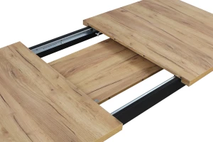 Zestaw stół rozkładany 150/190x80 z 4 krzesłami M021-4 Czarny/Dąb Craft