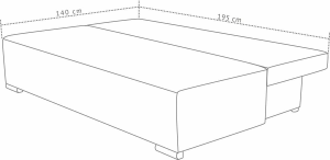 Kanapa z funkcją spania Eufori Plus Grafitowa