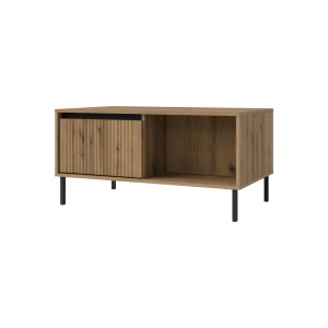 Stolik kawowy z ryflowanym frontem Yukashi 2S T201 dąb evoke