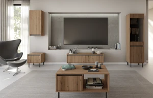 Szafka wisząca z ryflowanym frontem Yukashi 1F T501 dąb evoke