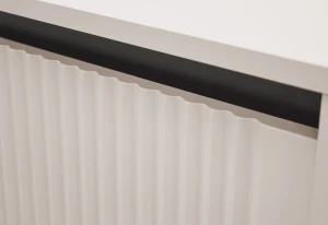 Szafka wisząca z ryflowanym frontem Yukashi 1F T501 beżowa