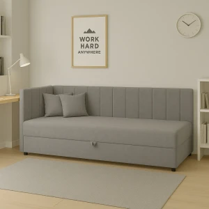 Łóżko kontynentalne 1-osobowe Sofaro Plus 90x200 Szare