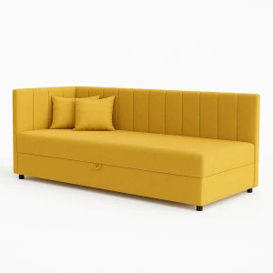 Łóżko kontynentalne 1-osobowe Sofaro Plus 80x180 Musztardowy