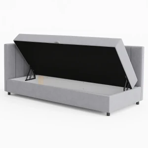 Łóżko kontynentalne 1-osobowe Sofaro Plus 90x200 Różowe