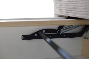 Kanapa rozkładana Lunera Prima 2 sztruks grafit