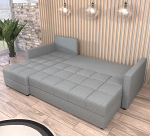 Narożnik z funkcją spania Domi Malmo Czarny