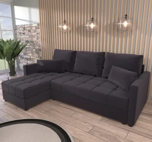 Narożnik z funkcją spania Domi Kronos Grafit