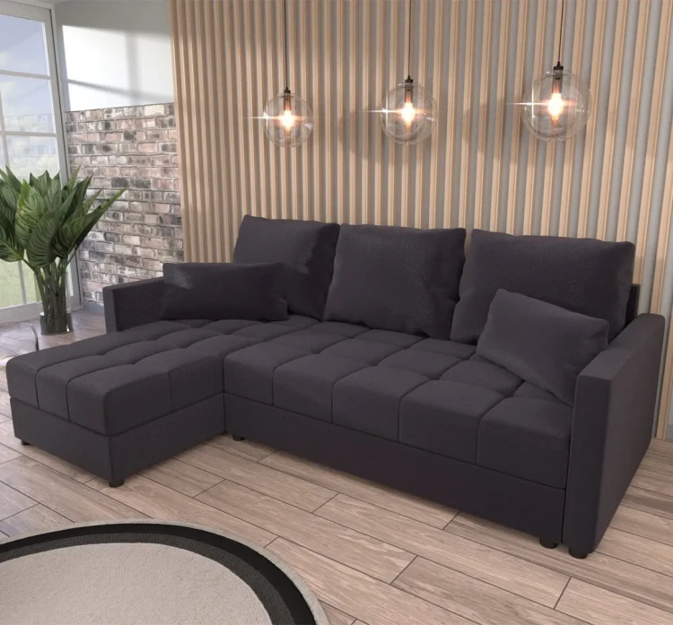 Narożnik z funkcją spania Domi Kronos Grafit