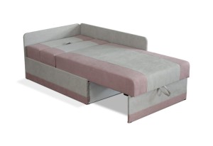 Sofa rozkładana narożnik jednoosobowa Vaxer Różowo/Szara