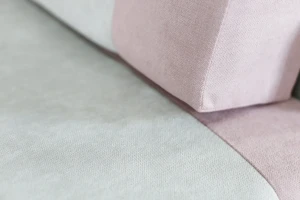 Sofa rozkładana narożnik jednoosobowa Vaxer Różowo/Szara