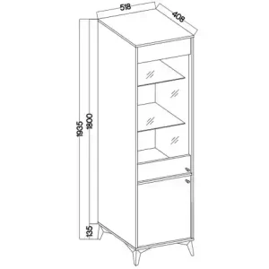 Witryna szklana  Sakai 1 2F T101 Beż