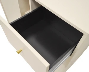 Stolik nocny z szufladami do sypialni Sakai 3 2S T801 Beż