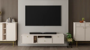Szafka RTV wisząca  Sakai 4 2K 1S T313 Beż
