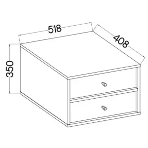 Stolik nocny z szufladami do sypialni Sakai 4 2S T801 Beż