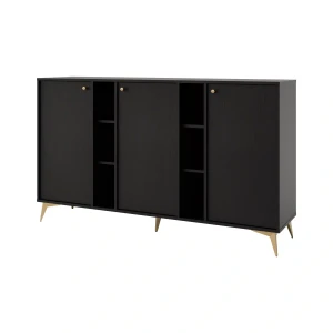 Komoda trzydrzwiowa  Sakai 1 3F T823 Czarny