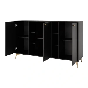 Komoda trzydrzwiowa  Sakai 1 3F T823 Czarny
