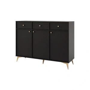 Komoda z szufladami  Sakai 1 3F 3S T827 Czarny