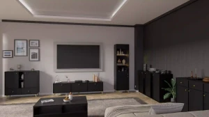 Witryna szklana  Sakai 1 2F T101 Czarny