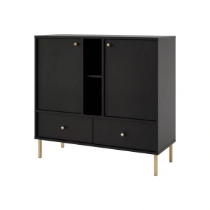 Komoda z szufladami  Sakai 2 2F 2S T825 Czarny