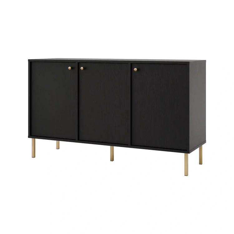 Komoda trzydrzwiowa  Sakai 2 3F T813 Czarny