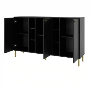 Komoda trzydrzwiowa  Sakai 2 3F T823 Czarny