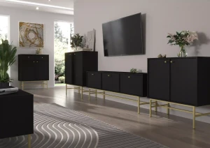 Komoda dwudrzwiowa  Sakai 3 2F T822 Czarny