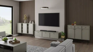 Szafka RTV wisząca  Sakai 4 3K T303 Eukaliptus