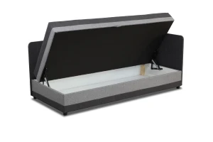 Łóżko jednoosobowe z pojemnikiem Hirek Eko 80x180 Grafitowe/Szare