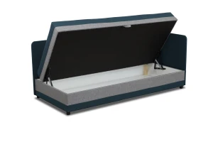 Łóżko jednoosobowe z pojemnikiem Hirek Eko 90x200 Turkusowe/Szare