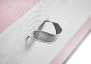 Łóżko jednoosobowe z pojemnikiem Hirek Eko 80x180 Różowy/Szary