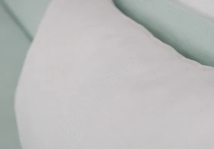 Łóżko jednoosobowe z pojemnikiem Hirek Eko 80x200 Miętowy/Szary