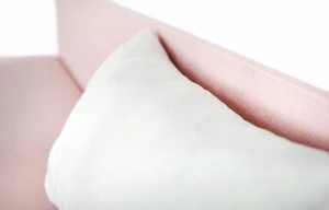 Łóżko jednoosobowe z pojemnikiem Hirek Eko 90x200 Różowy/Szary