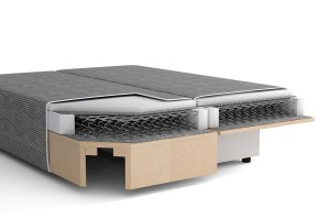 Kanapa rozkładana z funkcją spania SILVER PRIMA boucle kremowa