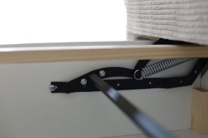 Kanapa rozkładana z funkcją spania SILVER PRIMA boucle szara